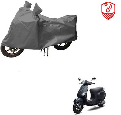Atulit enterprises Waterproof Two Wheeler Cover for Piaggio(Vespa LX, Grey)
