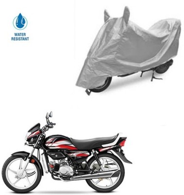 SRENTERPRISES Two Wheeler Cover for Hero(CD deluxe, Silver)