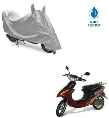 MOTOWORLD Two Wheeler Cover for Indus(Yo Style, Silver)