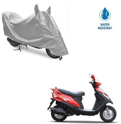 MOTOWORLD Two Wheeler Cover for Mahindra(Flyte, Silver)