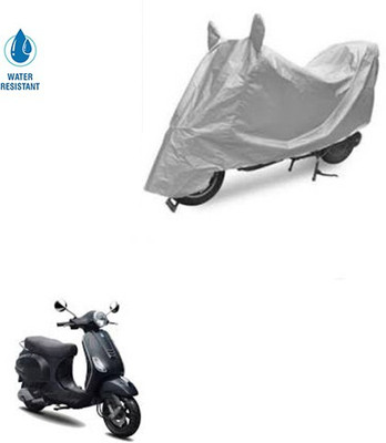 SRENTERPRISES Two Wheeler Cover for Piaggio(Vespa LX, Silver)