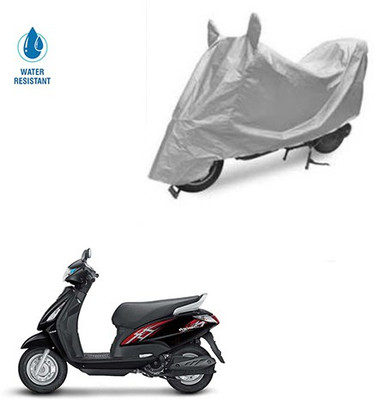 SRENTERPRISES Two Wheeler Cover for Suzuki(Swish, Silver)
