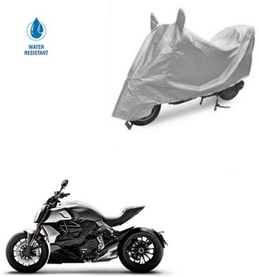 SRENTERPRISES Two Wheeler Cover for Ducati(Diavel, Silver)