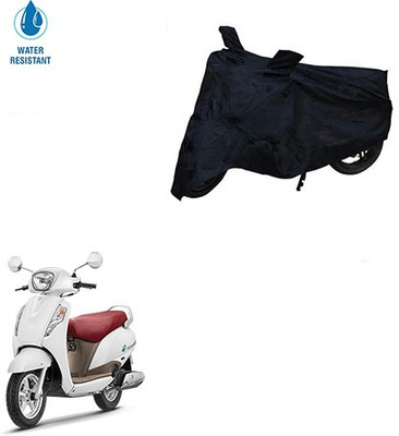 Mdstar Waterproof Two Wheeler Cover for Suzuki(Access, Black)