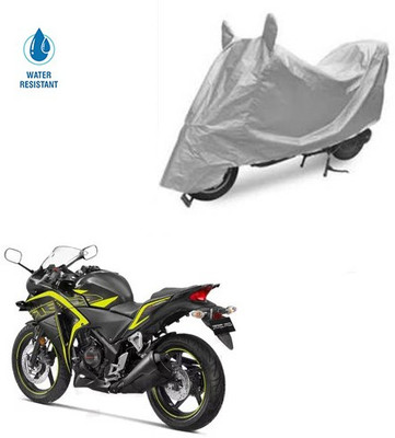 SRENTERPRISES Two Wheeler Cover for Honda(CBR 250R, Silver)