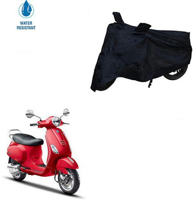 SRENTERPRISES Two Wheeler Cover for Piaggio(Vespa VXL, Black)