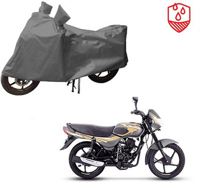 Atulit enterprises Waterproof Two Wheeler Cover for Bajaj(CT100, Grey)
