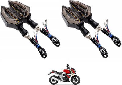 AuTO ADDiCT Front, Rear, Side LED Indicator Light for Mahindra Mojo(Blue, Yellow)