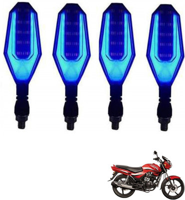 AuTO ADDiCT Front, Rear, Side LED Indicator Light for Hero Achiever(Blue, Yellow)