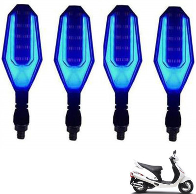 AuTO ADDiCT Front, Rear, Side LED Indicator Light for Mahindra Duro(Blue, Yellow)