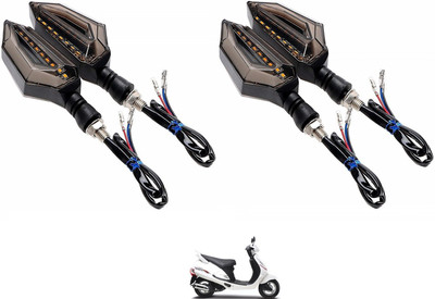 AuTO ADDiCT Front, Rear, Side LED Indicator Light for Mahindra Duro(Blue, Yellow)
