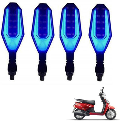 AuTO ADDiCT Front, Rear, Side LED Indicator Light for Mahindra Gusto(Blue, Yellow)