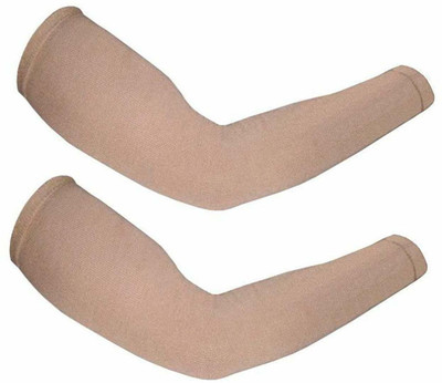 AENON FASHION Cotton, Nylon Arm Sleeve For Men & Women(Free, Beige)