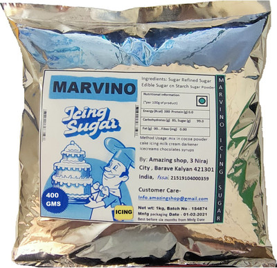 Marvino Icing Sugar Use For Cake 400gm Icing Sugar Powder(400 g)