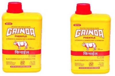 GAINDA Black Phenyle Plain 1000 ML ISI Marked Number 1 Quality Black Phenyl (PACK OF 2) PLAIN(2 x 500 ml)