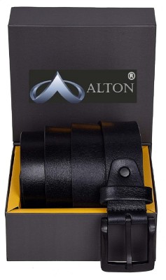 Alton Men Casual, Formal, Party Black Genuine Leather Belt