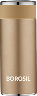 BOROSIL 260 ml Steel Flask(Pack of 1, Gold)