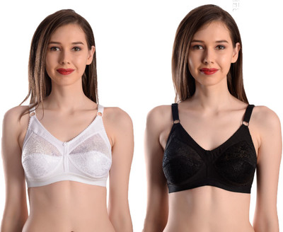 soft beauty Women T-Shirt Non Padded Bra(White, Black)