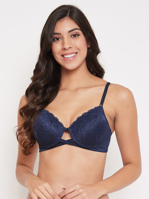 Clovia Women T-Shirt Lightly Padded Bra(Blue)