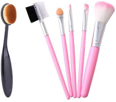 Love Nature 5 pcs Makeup Brush Set + Oval Cheek Precision Brush(Pack of 6)