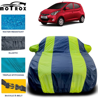 MoTRoX Car Cover For Hyundai Eon (With Mirror Pockets)(Green)