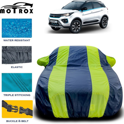 MoTRoX Car Cover For Tata Nexon (With Mirror Pockets)(Green, Blue)