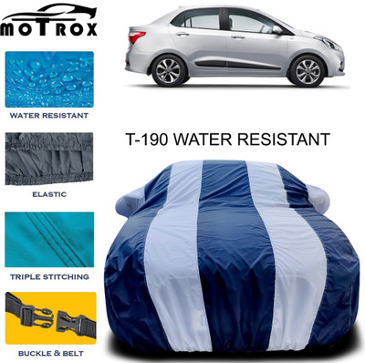 MoTRoX Car Cover For Hyundai Xcent (With Mirror Pockets)(White)