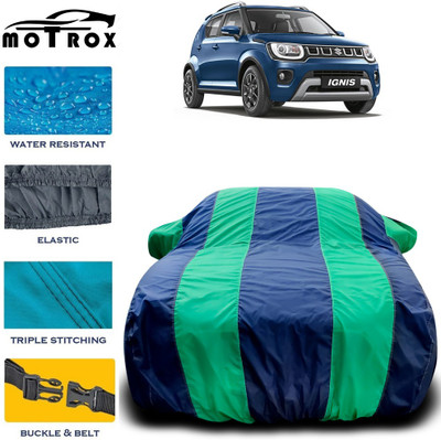 MoTRoX Car Cover For Maruti Suzuki Ignis (With Mirror Pockets)(Green)
