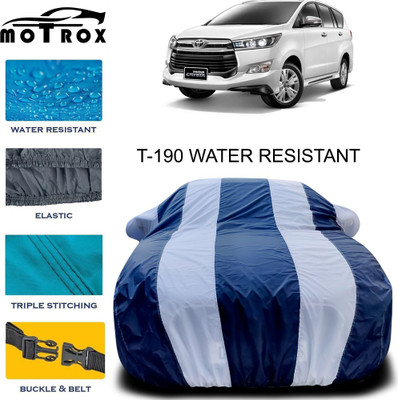 MoTRoX Car Cover For Toyota Innova Crysta (With Mirror Pockets)(White)