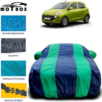 MoTRoX Car Cover For Hyundai Santro (With Mirror Pockets)(Green, Blue)