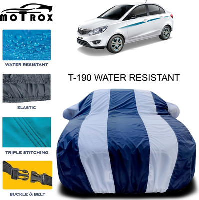 MoTRoX Car Cover For Tata Zest (With Mirror Pockets)(White)