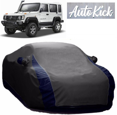 AutoKick Car Cover For Force Gurkha (With Mirror Pockets)(Grey)