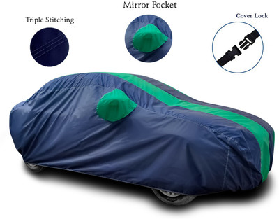 MoTRoX Car Cover For Maruti Suzuki WagonR Stingray (With Mirror Pockets)(Green, Blue)