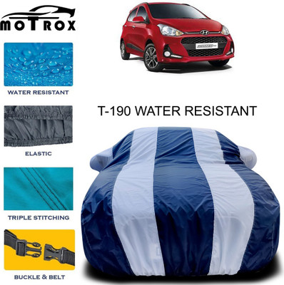 MoTRoX Car Cover For Hyundai Grand i10 (With Mirror Pockets)(White)