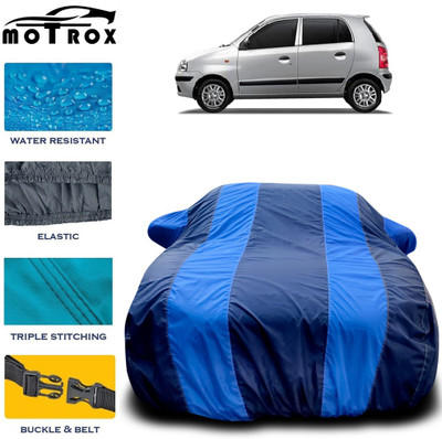 MoTRoX Car Cover For Hyundai Santro Xing (With Mirror Pockets)(Blue)