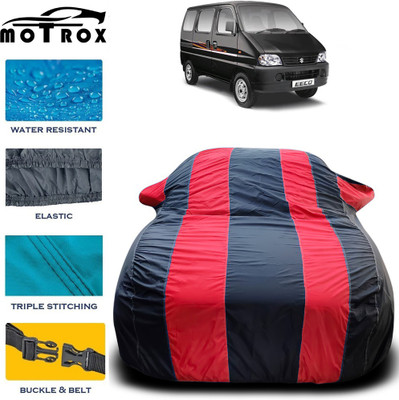 MoTRoX Car Cover For Maruti Suzuki Eeco (With Mirror Pockets)(Red, Blue)