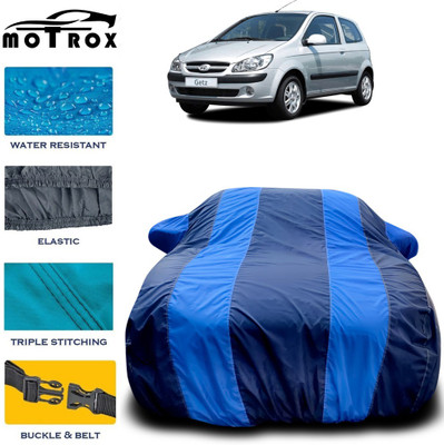 MoTRoX Car Cover For Hyundai Getz (With Mirror Pockets)(Blue)