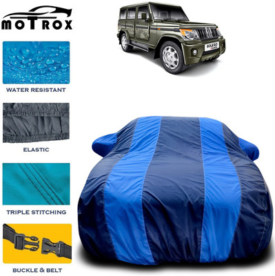 MoTRoX Car Cover For Mahindra Bolero (With Mirror Pockets)(Blue)