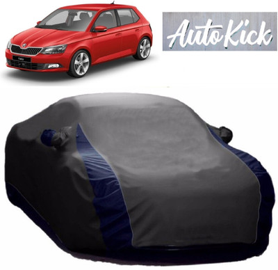 AutoKick Car Cover For Skoda Fabia (With Mirror Pockets)(Grey)