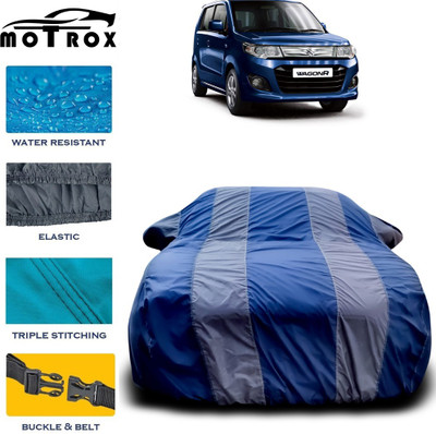 MoTRoX Car Cover For Maruti Suzuki WagonR (With Mirror Pockets)(Grey)