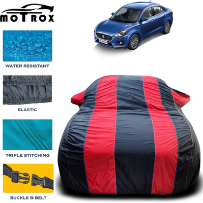 MoTRoX Car Cover For Maruti Suzuki Swift Dzire (With Mirror Pockets)(Red)