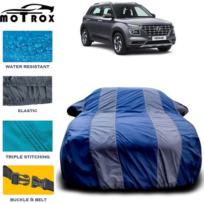 MoTRoX Car Cover For Hyundai Venue (With Mirror Pockets)(Grey)