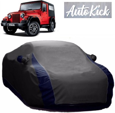 AutoKick Car Cover For Mahindra Thar (With Mirror Pockets)(Grey)