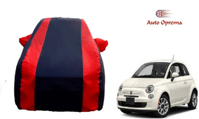 Auto Oprema Car Cover For Fiat 500 (With Mirror Pockets)(Blue, Red)