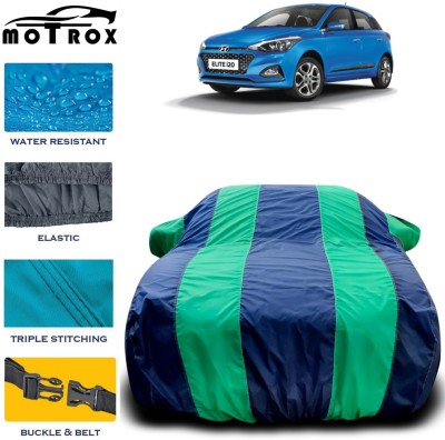 MoTRoX Car Cover For Hyundai Elite i20 (With Mirror Pockets)(Green)