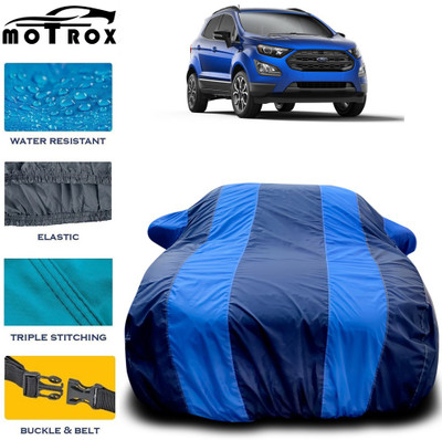 MoTRoX Car Cover For Ford Ecosport (With Mirror Pockets)(Blue)