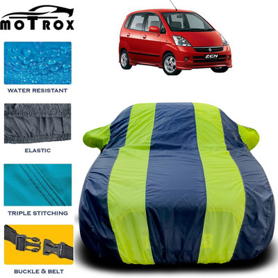 MoTRoX Car Cover For Maruti Suzuki Zen (With Mirror Pockets)(Green)
