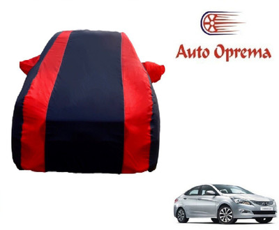 Auto Oprema Car Cover For Hyundai Fluidic Verna (With Mirror Pockets)(Blue, Red)