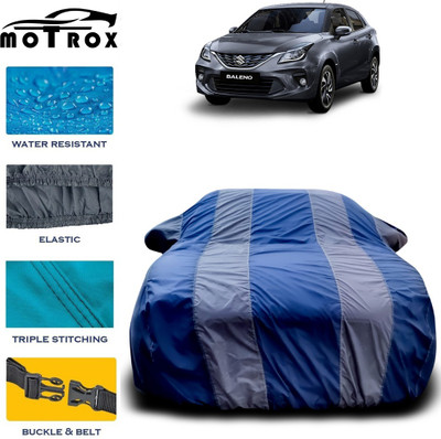 MoTRoX Car Cover For Maruti Suzuki Baleno (With Mirror Pockets)(Grey)