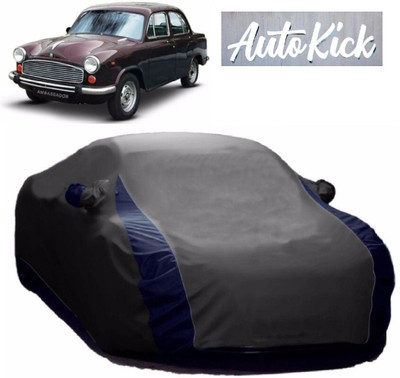 AutoKick Car Cover For HM Ambassador MPFi (With Mirror Pockets)(Grey)